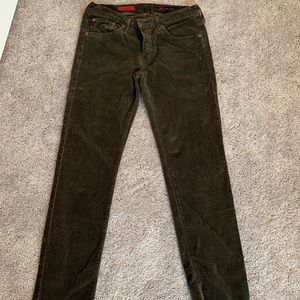 AG dark brown corduroy pants, The Willow, size-29
